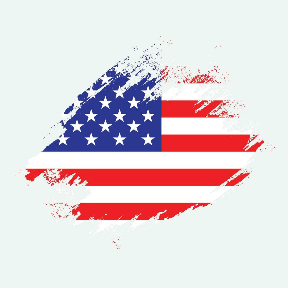 diseño de bandera americana con efecto grunge vector