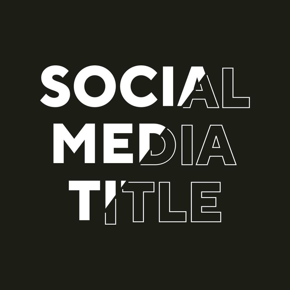 Social media title new best stock text effect professional unique white typography tshirt design vector