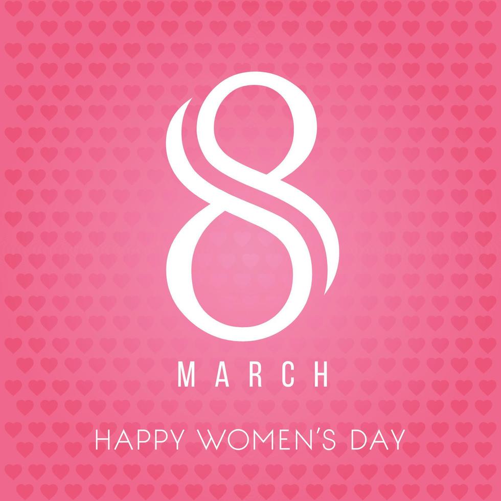 8 March logo vector design with international womens day background
