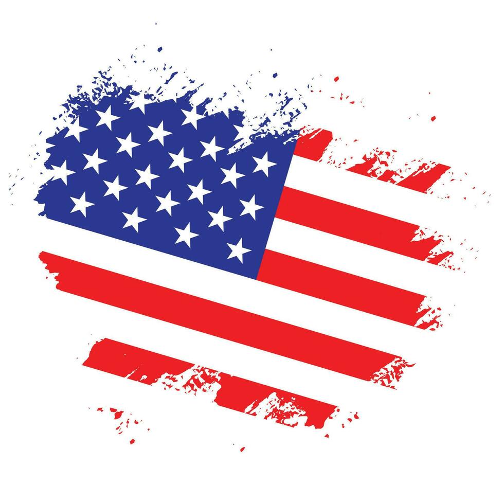 grunge, textura, angustiado, bandera americana, vector