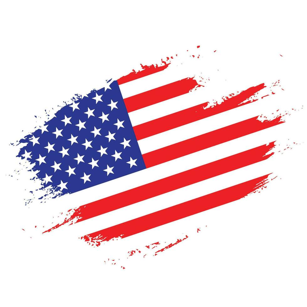 grunge, textura, angustiado, bandera americana, vector