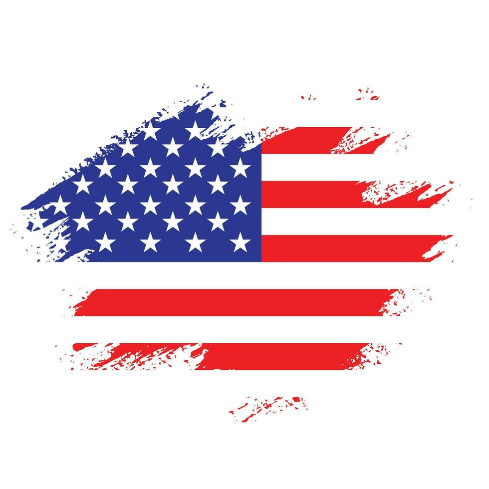 New distressed American grunge flag vector