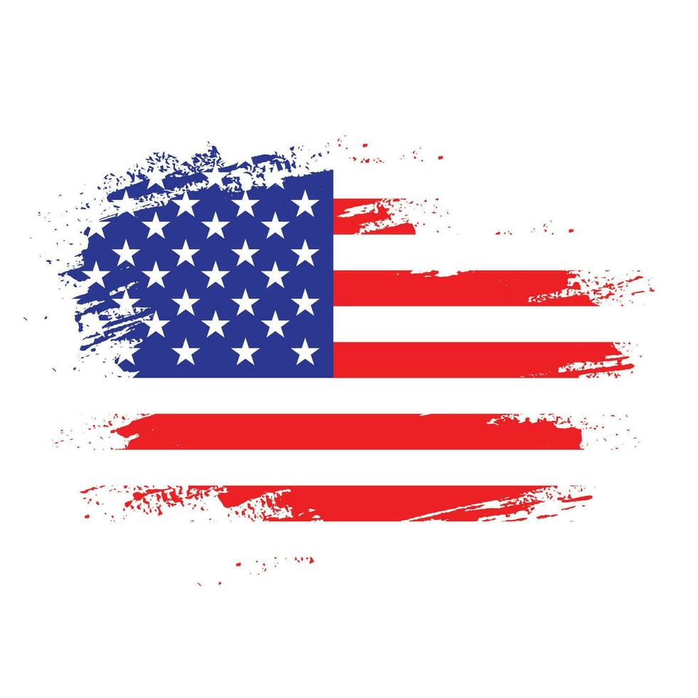 cepillo americano grunge bandera vector