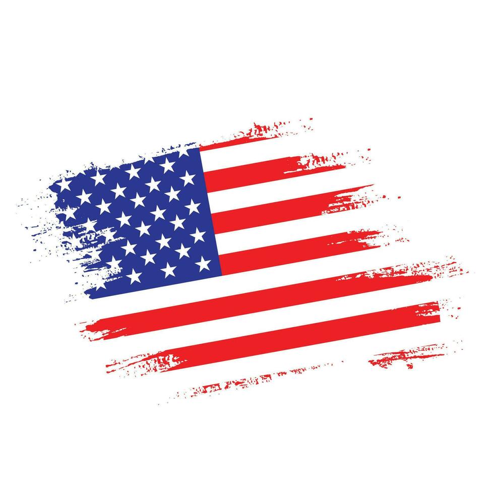 nuevo cepillo grunge textura bandera americana vector