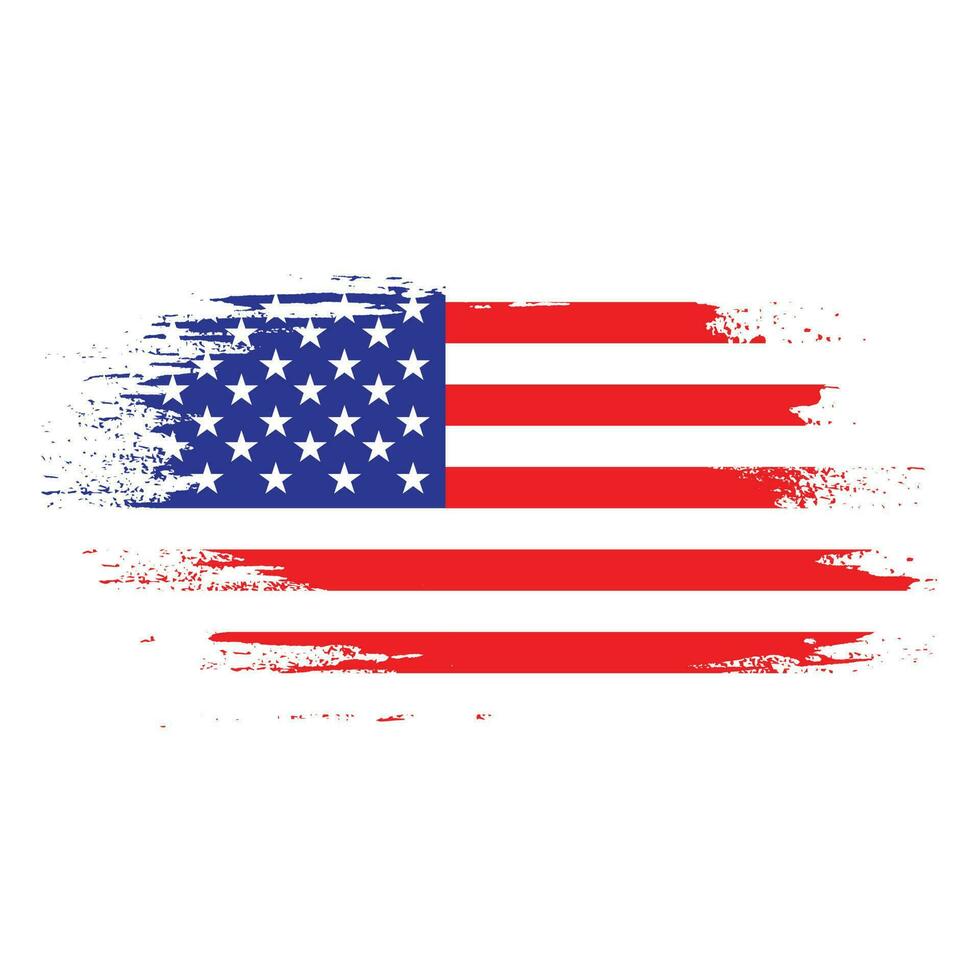 Professional abstract grunge American flag vector