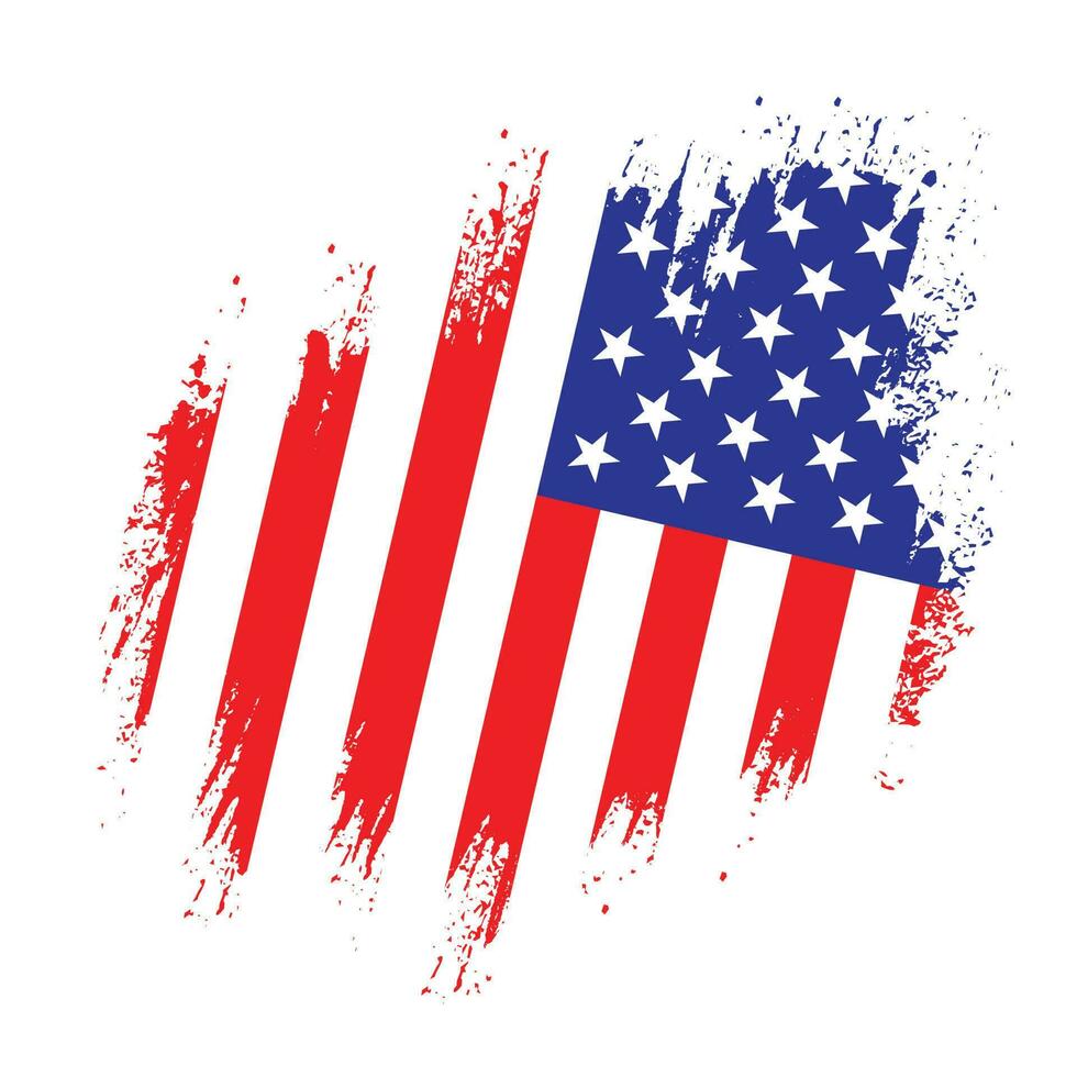 New splash grunge texture American flag vector