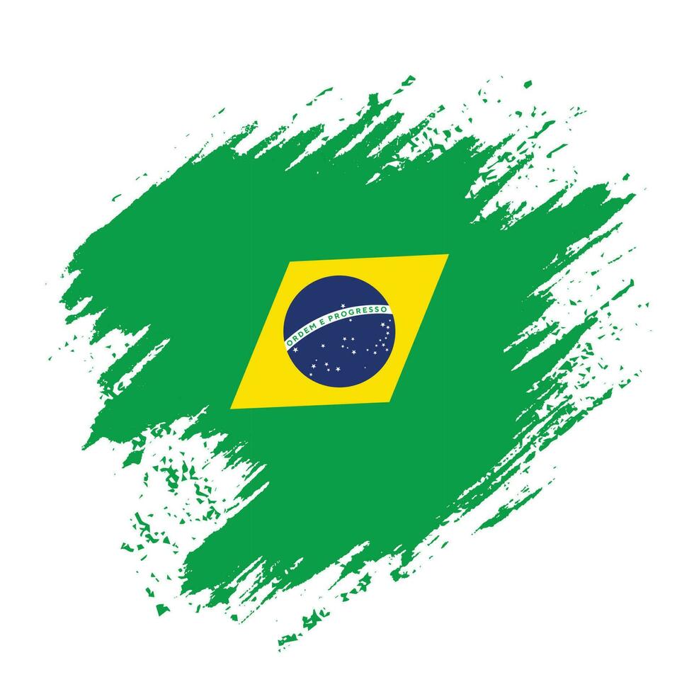 Graphic Brazil grunge texture flag vector