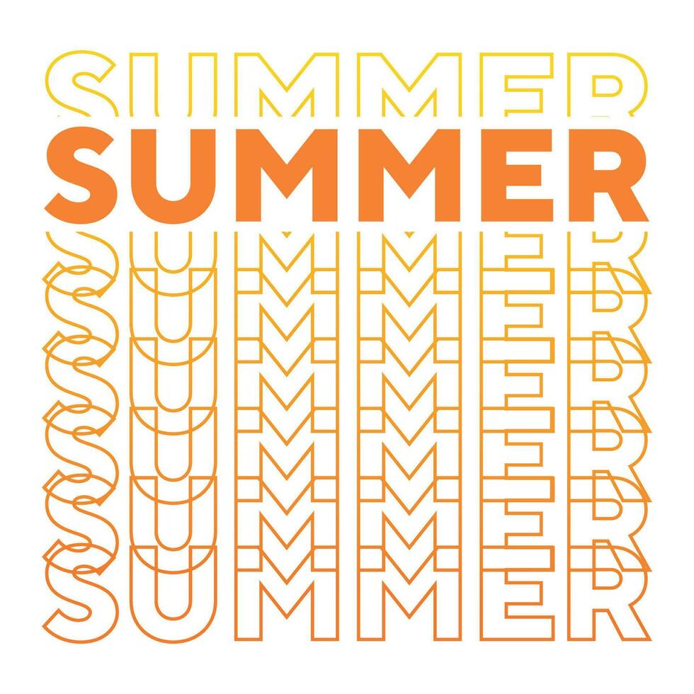 Summer quotes gradient colorful summer best stock effect typography tshirt design for print vector