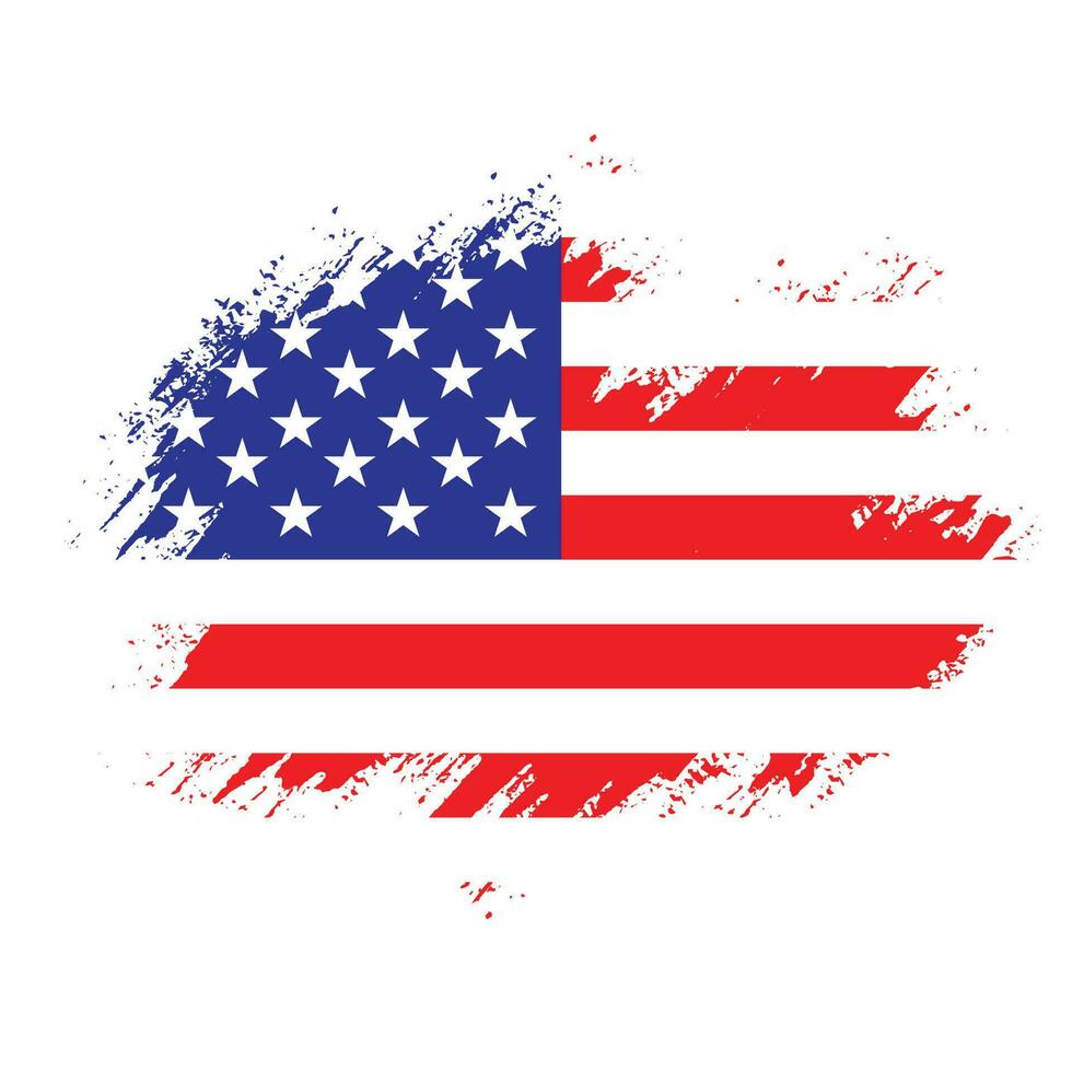 Distressed American grunge texture flag vector