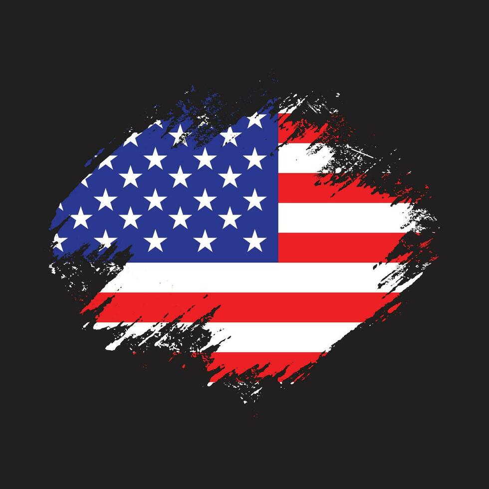 Professional abstract grunge American flag vector