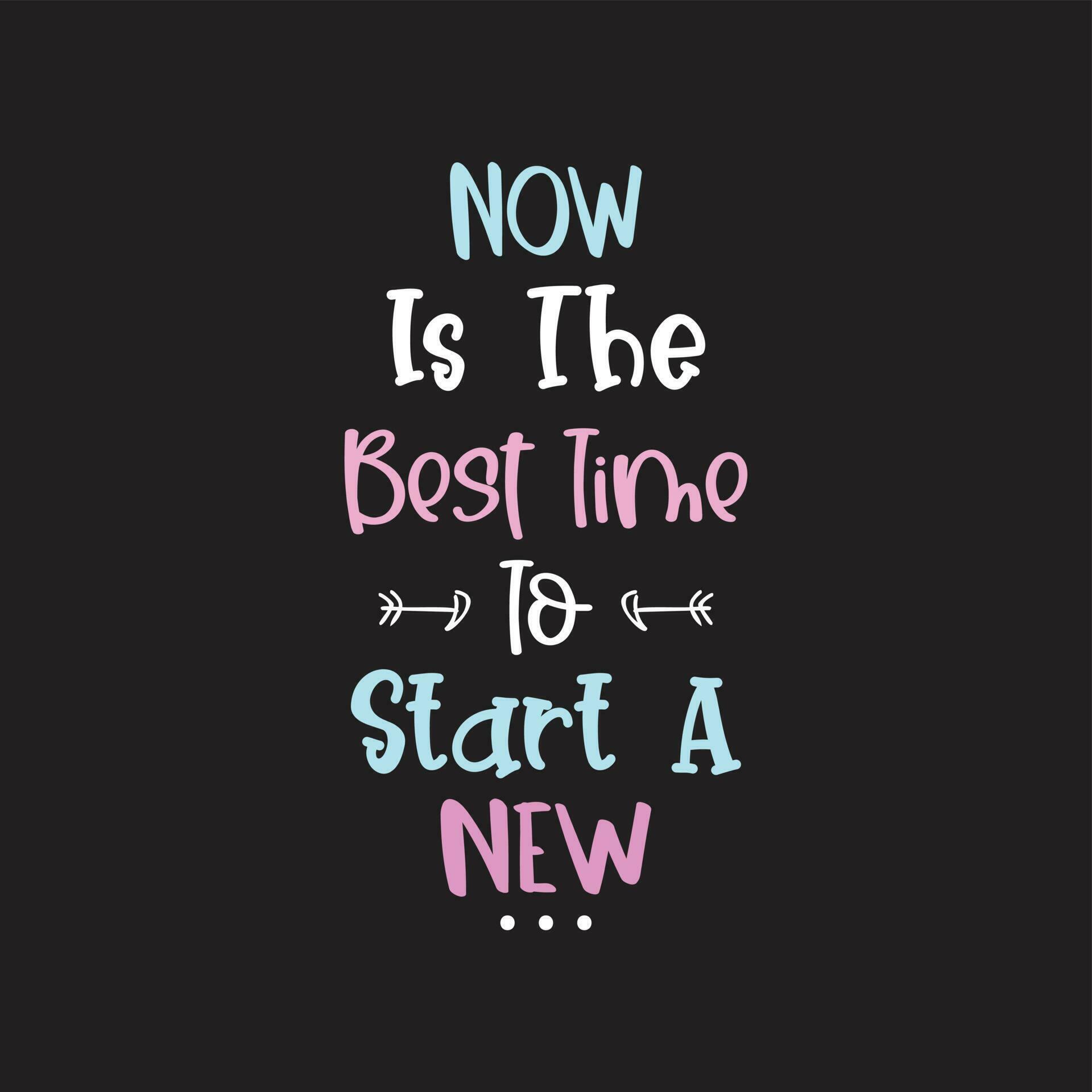 Now Is The Best Time To Start A New Motivational Typography Design now-is-the-best-time-to-start-a-new-motivational-typography-design