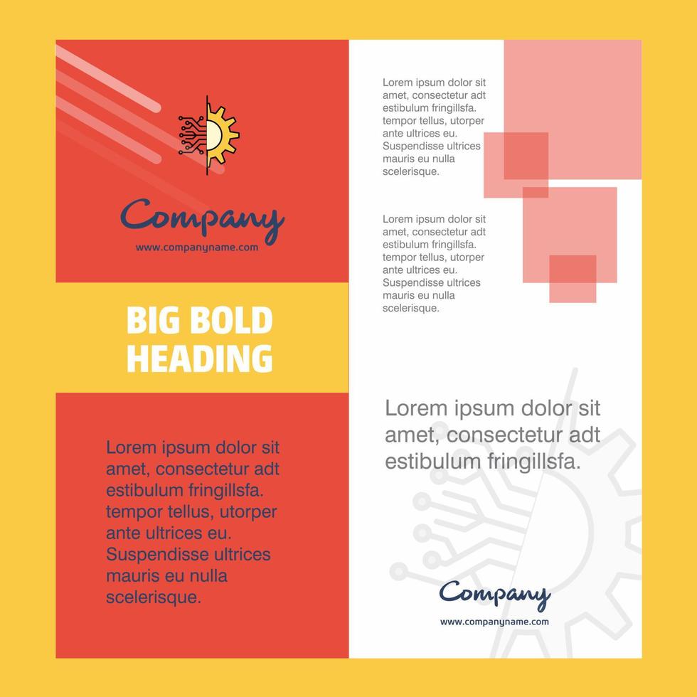Setting Company Brochure Title Page Design Company profile annual report presentations leaflet Vector Background