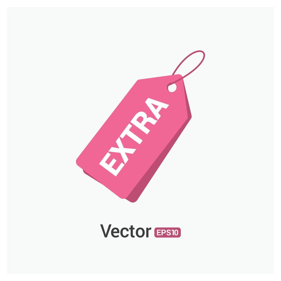 Tag design with typography and white background vector