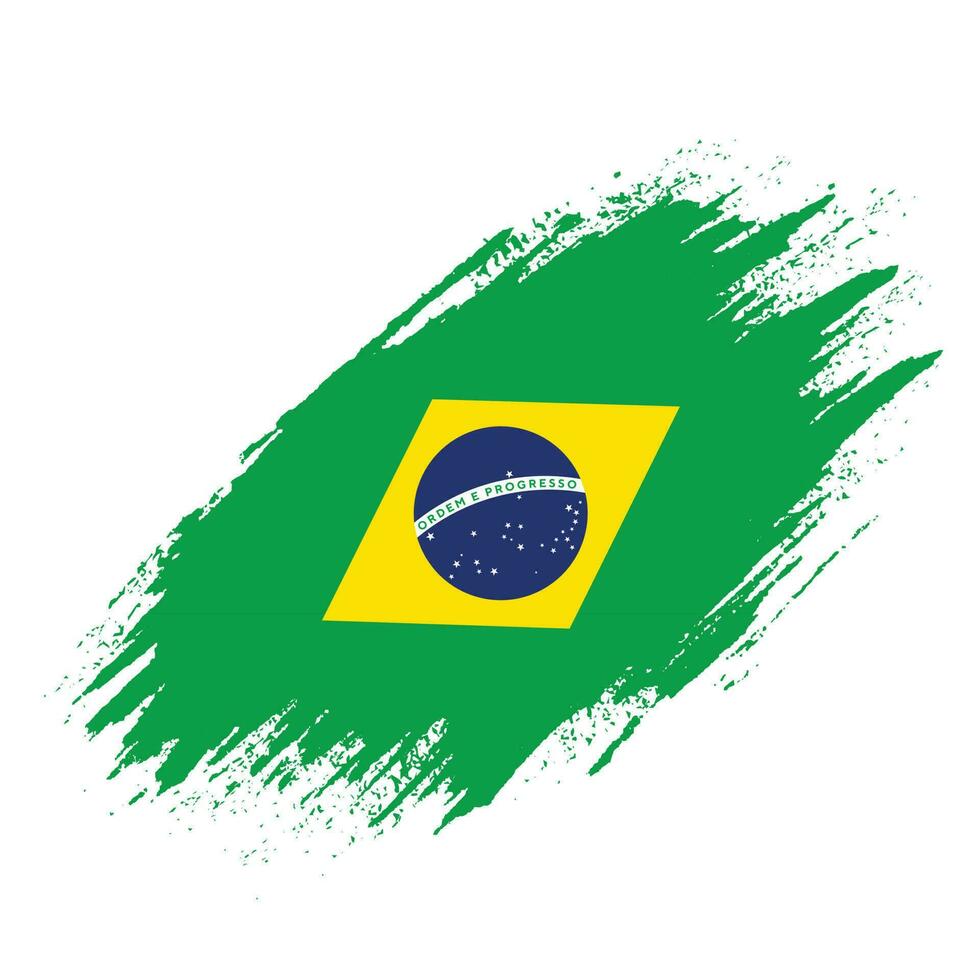 Brazil grunge texture abstract flag vector