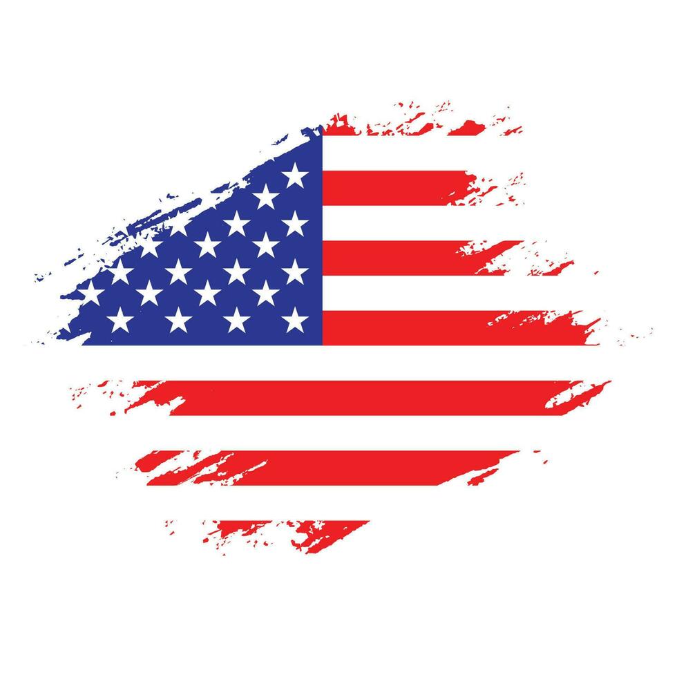 New colorful abstract American flag vector