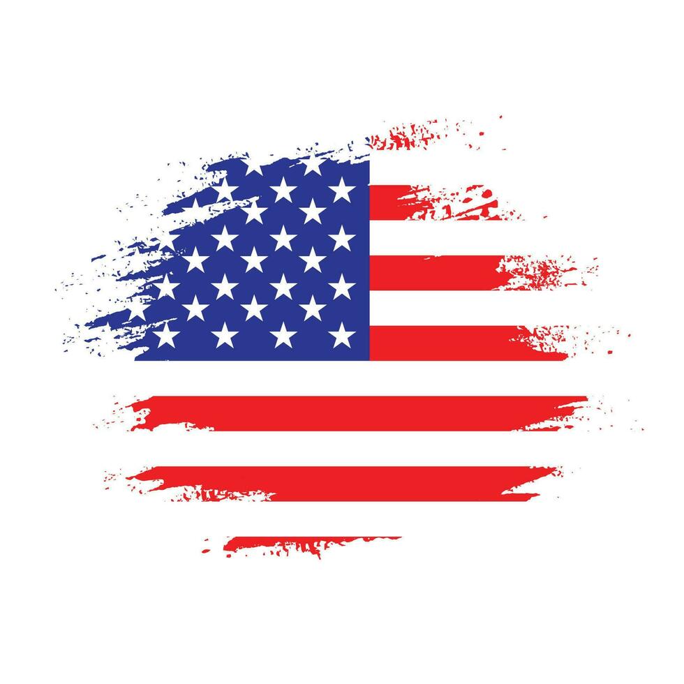 New colorful abstract American flag vector