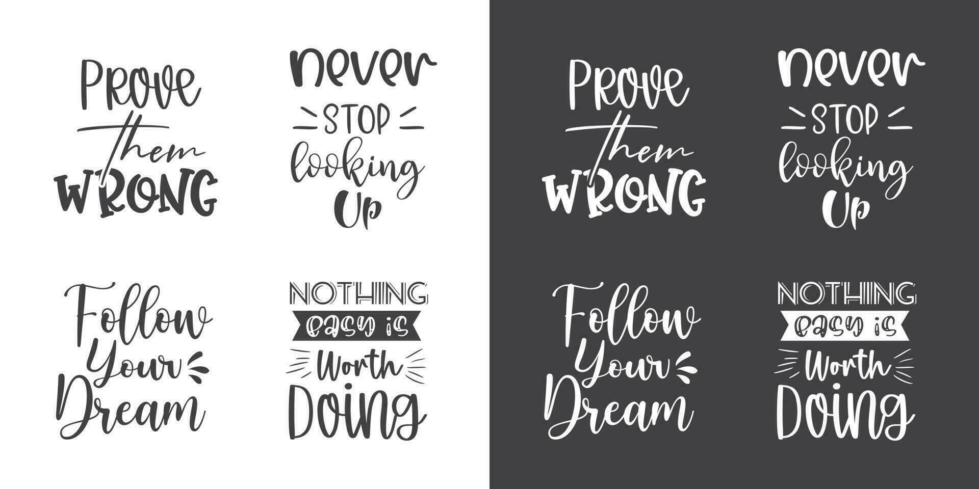 Motivational svg cut files design set vector