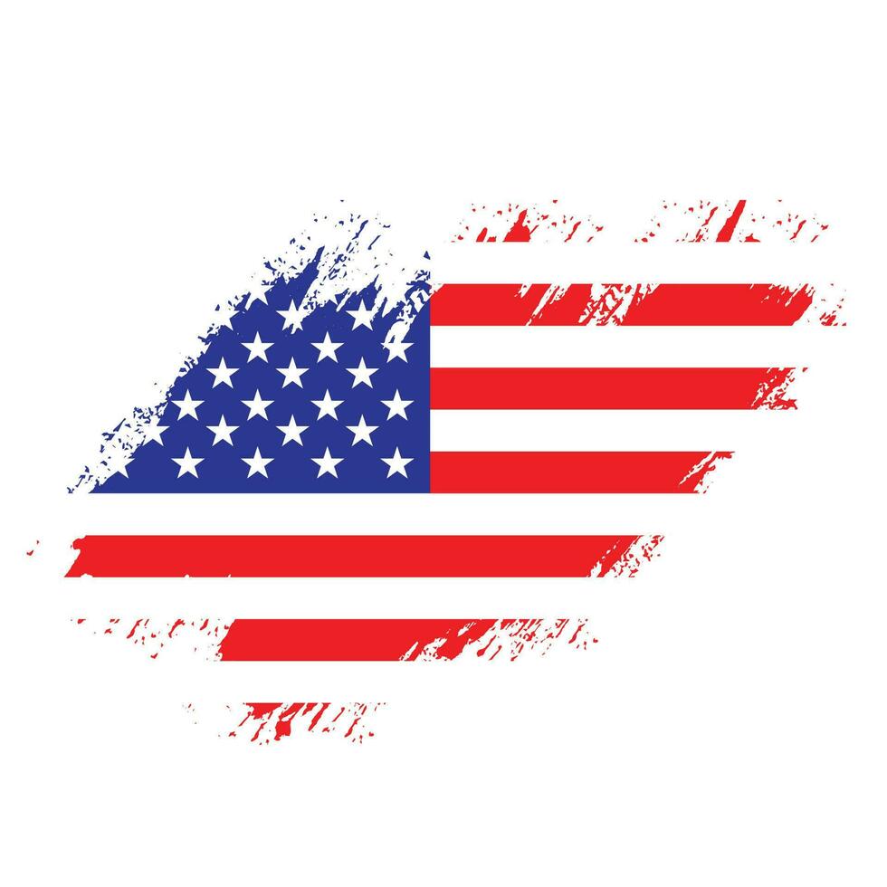 New American faded grunge flag vector