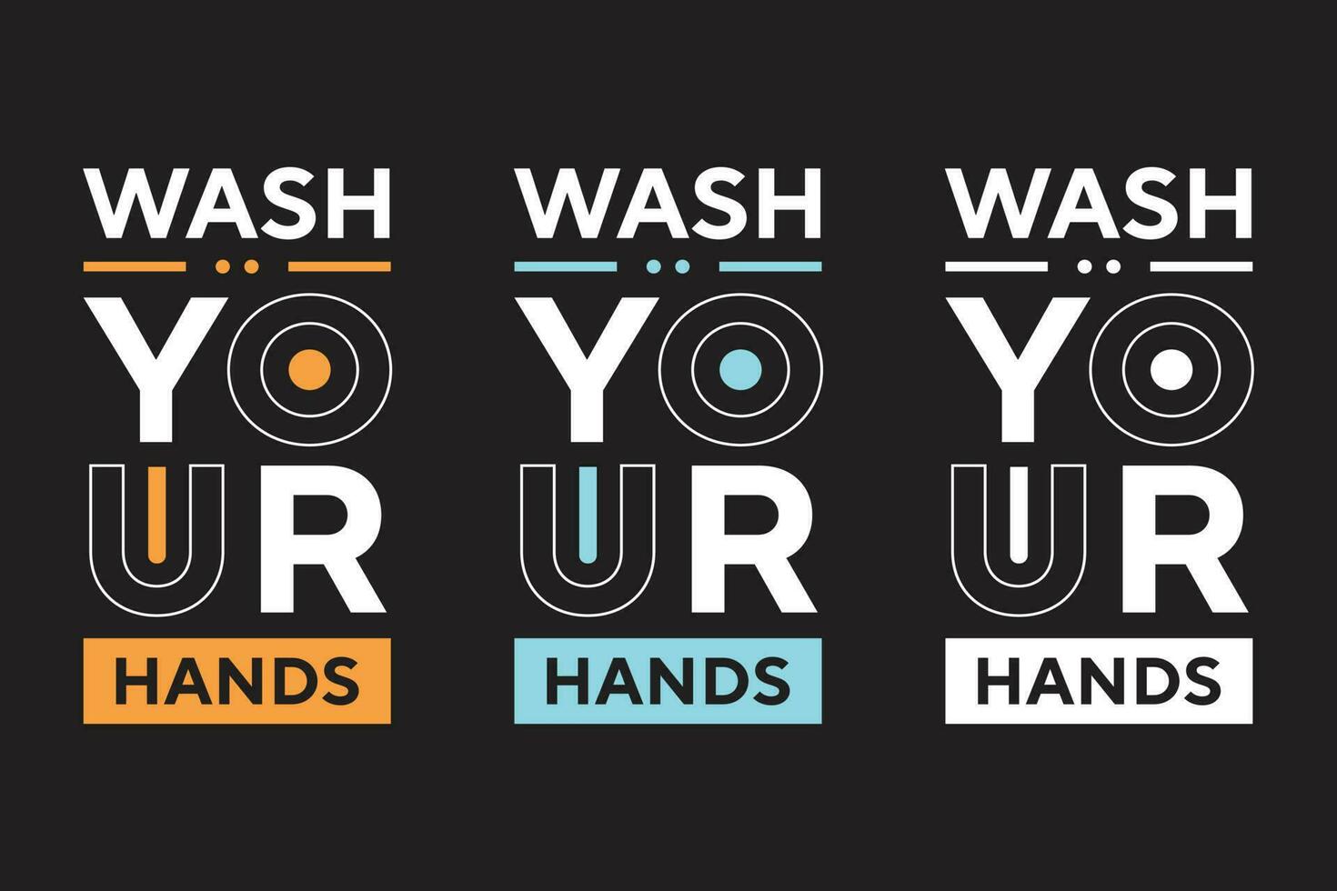 Wash your hands best text effect typography t shirt design vector