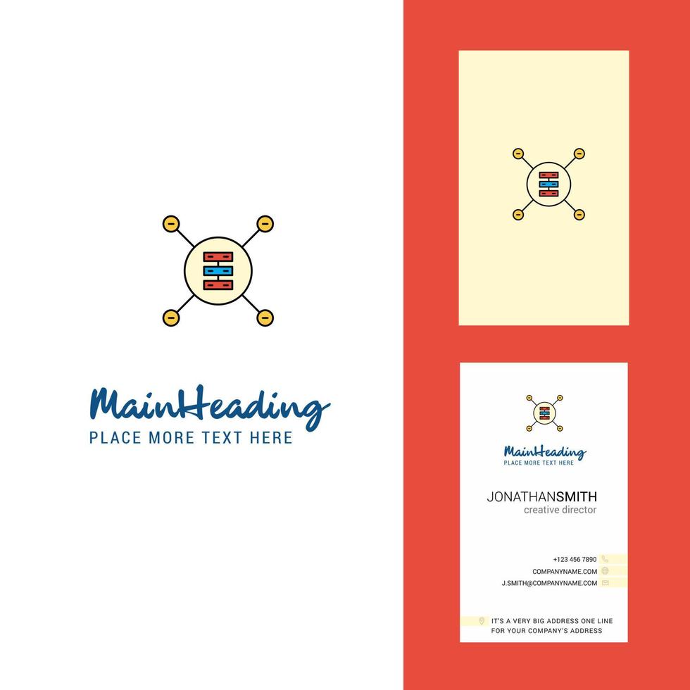 Networks router Creative Logo and business card vertical Design Vector