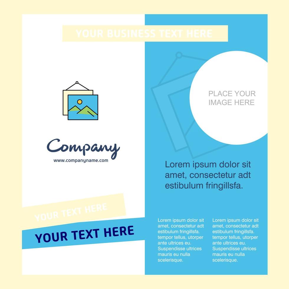 Image frame Company Brochure Template Vector Busienss Template