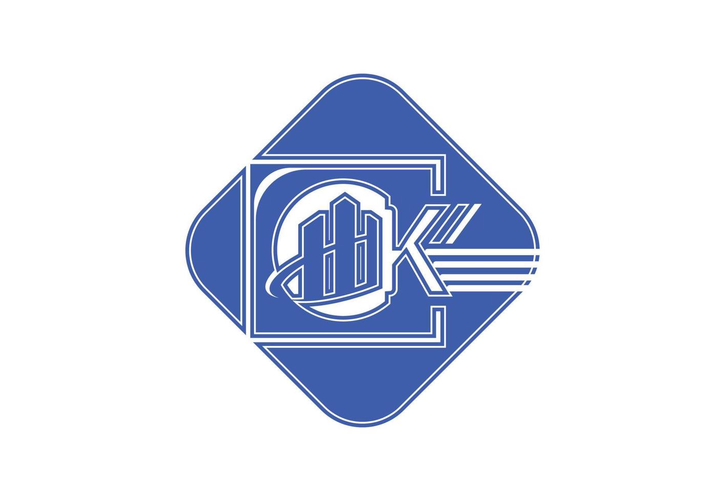 K letter logo and sticker design template vector
