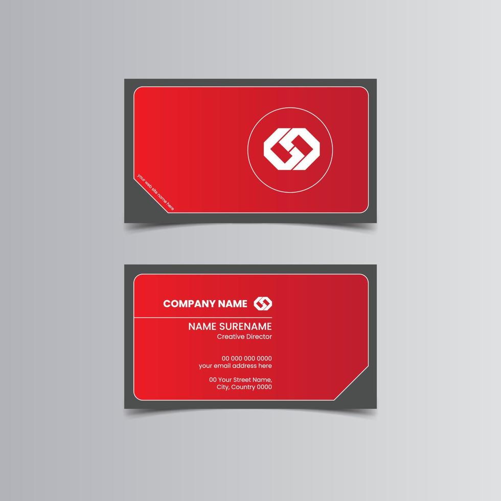 Clean and Modern Business Card. Free Download vector