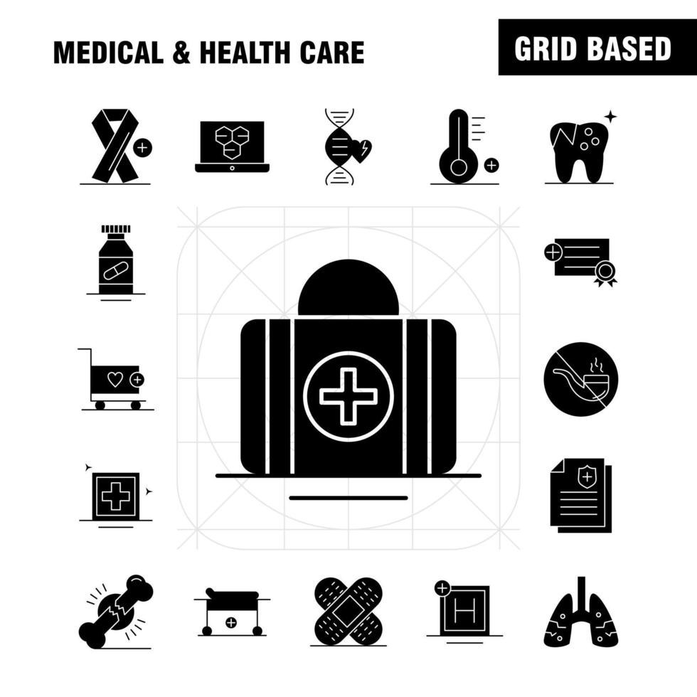 Medical And Health Care Solid Glyph Icon for Web Print and Mobile UXUI Kit Such as Hospital Bed Healthcare Patient Bed Hospital Board Medical Pictogram Pack Vector