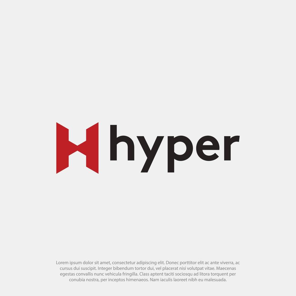 Modern creative letter H vector logo design. Minimalist H stylish monogram initial based icon, simple letter H logo vector