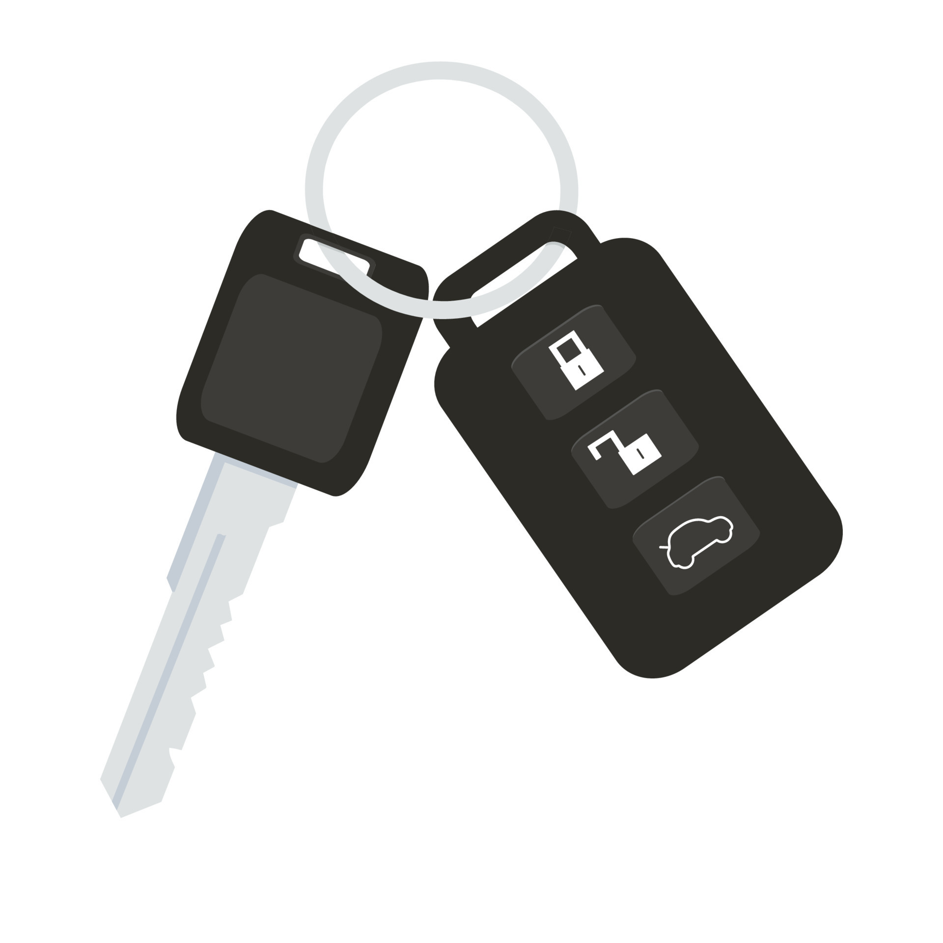 Premium Vector  Immobilizer key fob and car ignition key