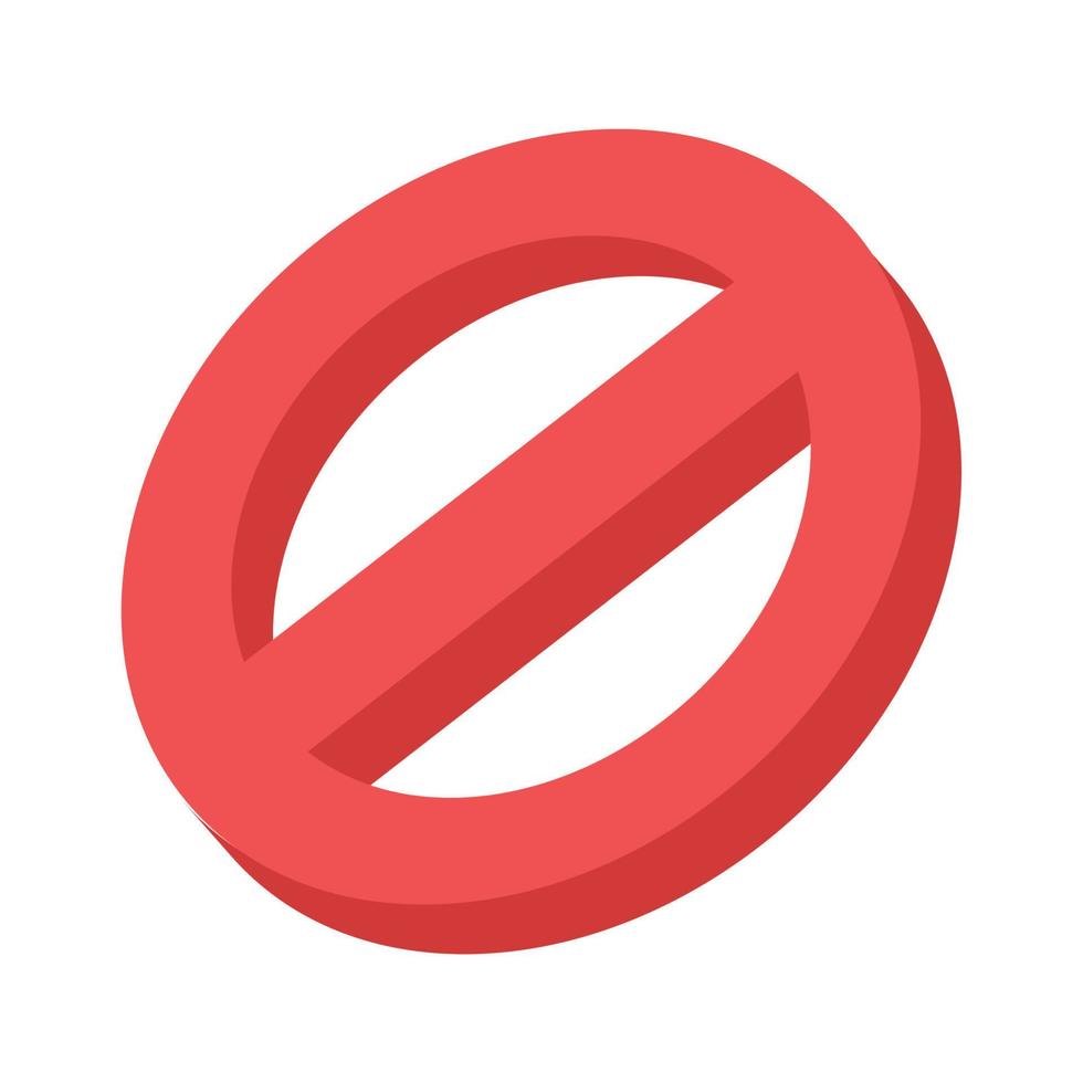 Vector stop sign icon flat