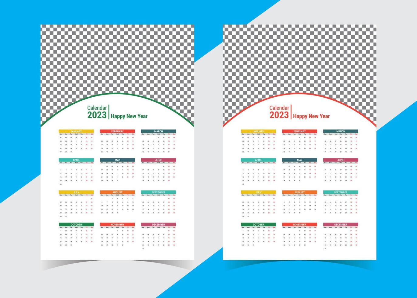 calendario 2023 plantilla de diseño vectorial vector