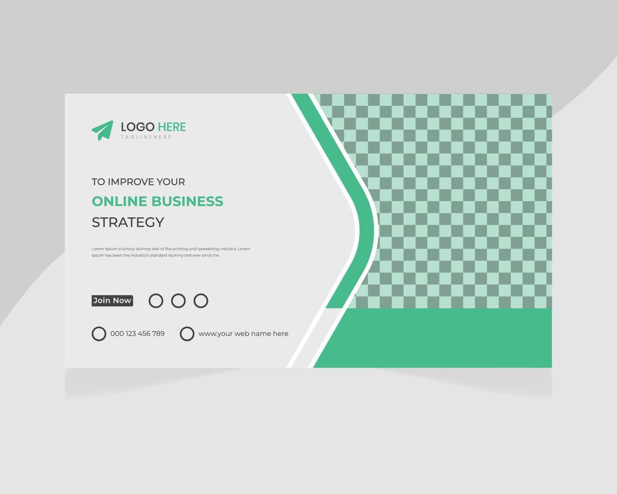 Creative business YouTube  thumbnail and social media  web banner template vector