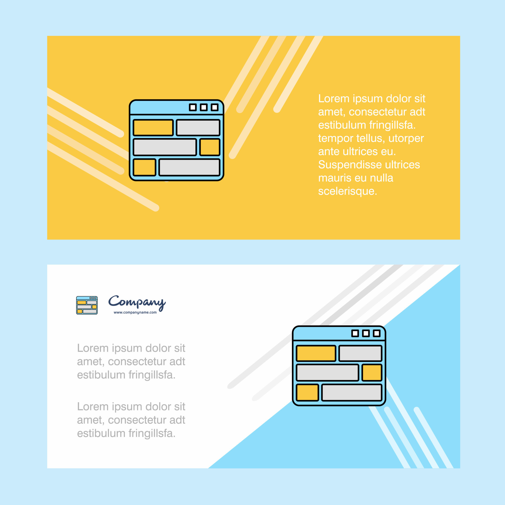 Website abstract corporate business banner template horizontal