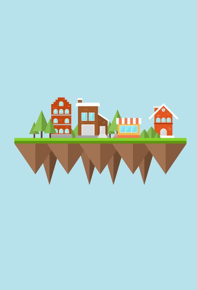 city flat design vector