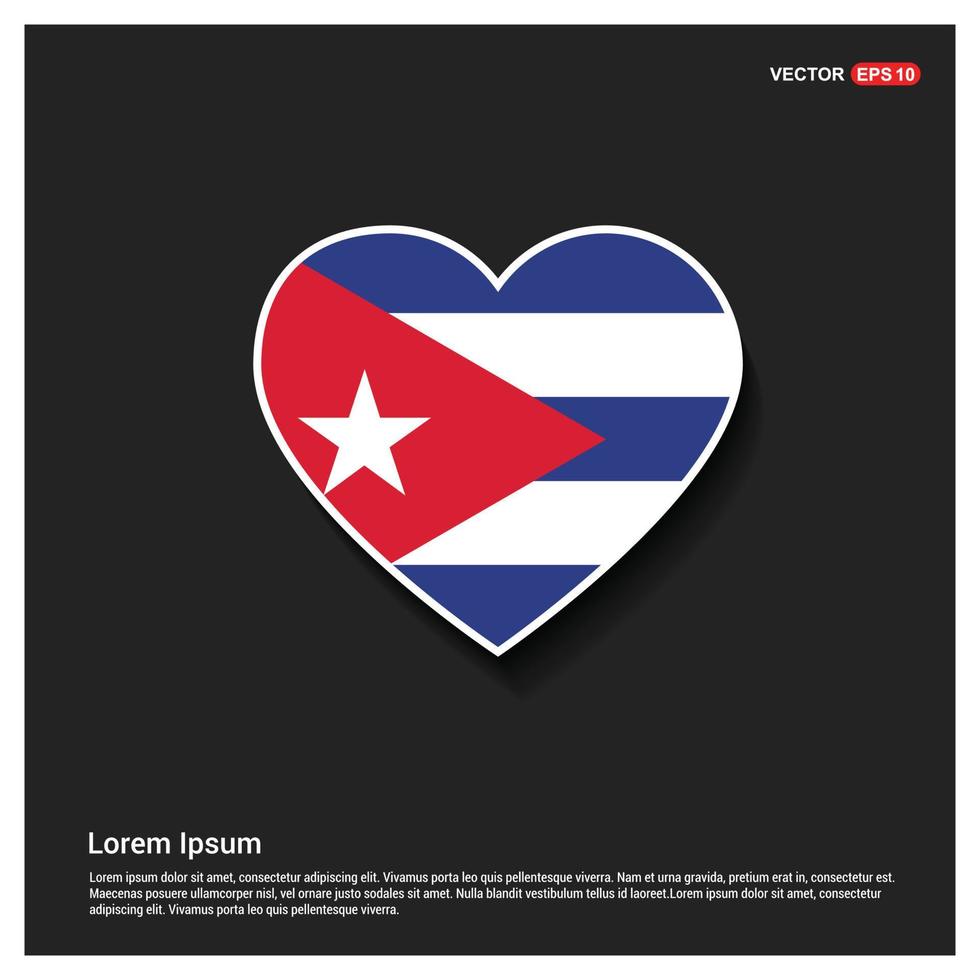 vector de diseño de bandera de cuba