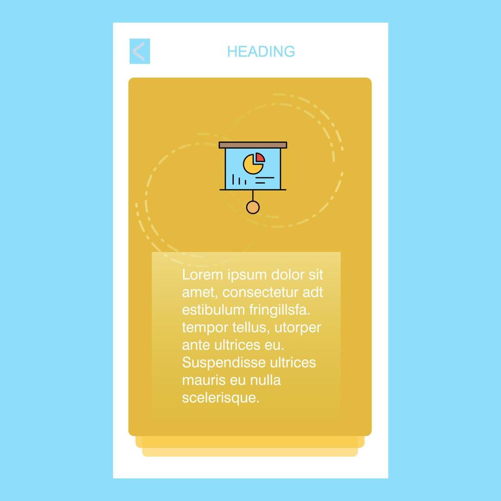 Presentation board mobile vertical banner design design Vector