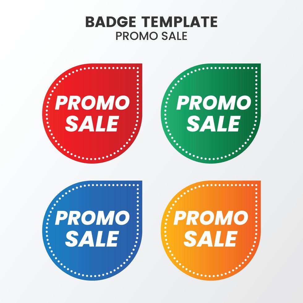 Flat sale badge template collection vector