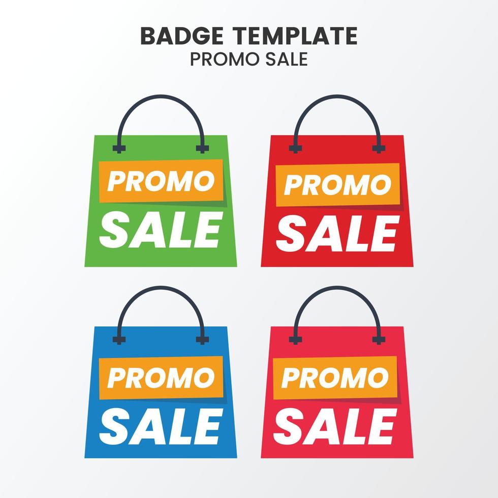 Flat sale badge template collection vector