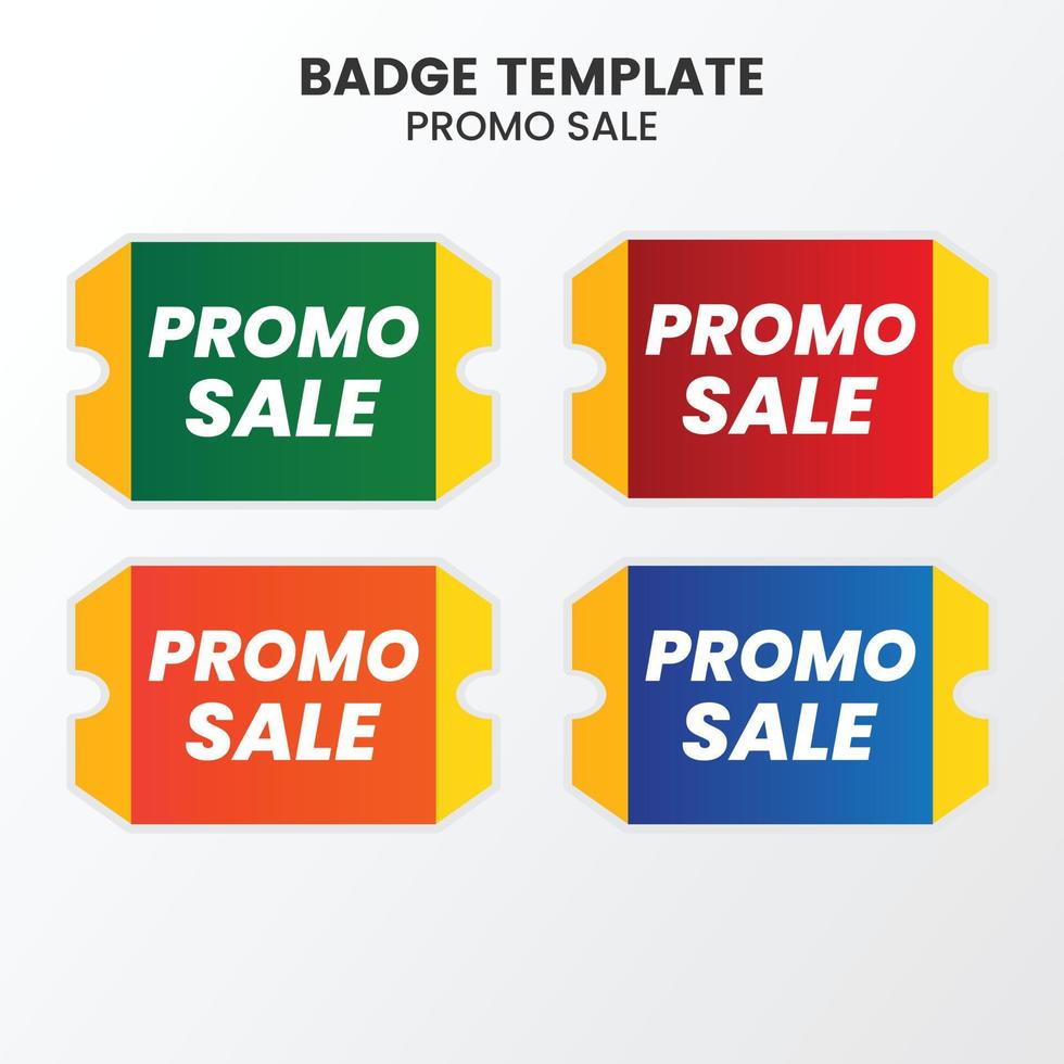 Flat sale badge template collection vector