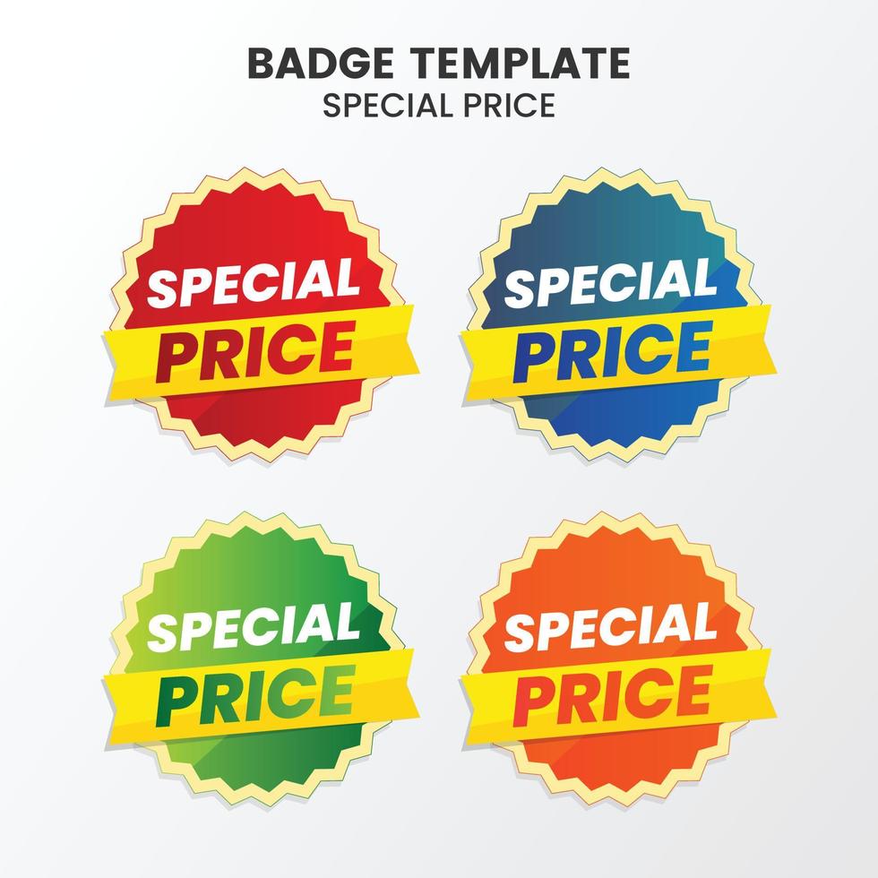 Flat sale badge template collection vector