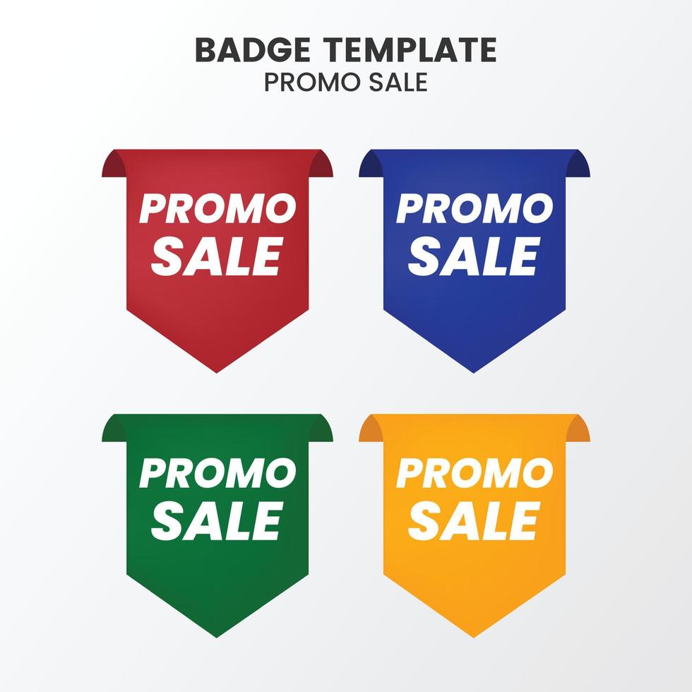 Flat sale badge template collection vector