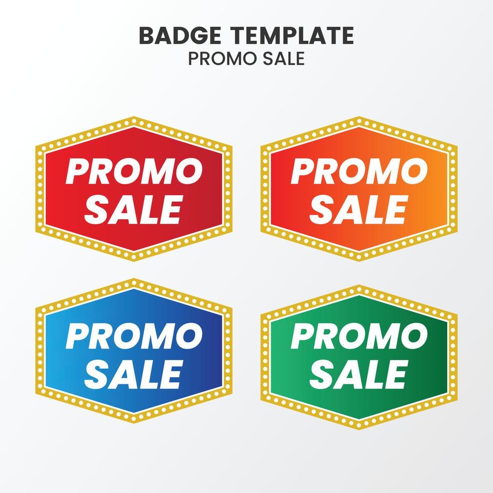 Flat sale badge template collection vector