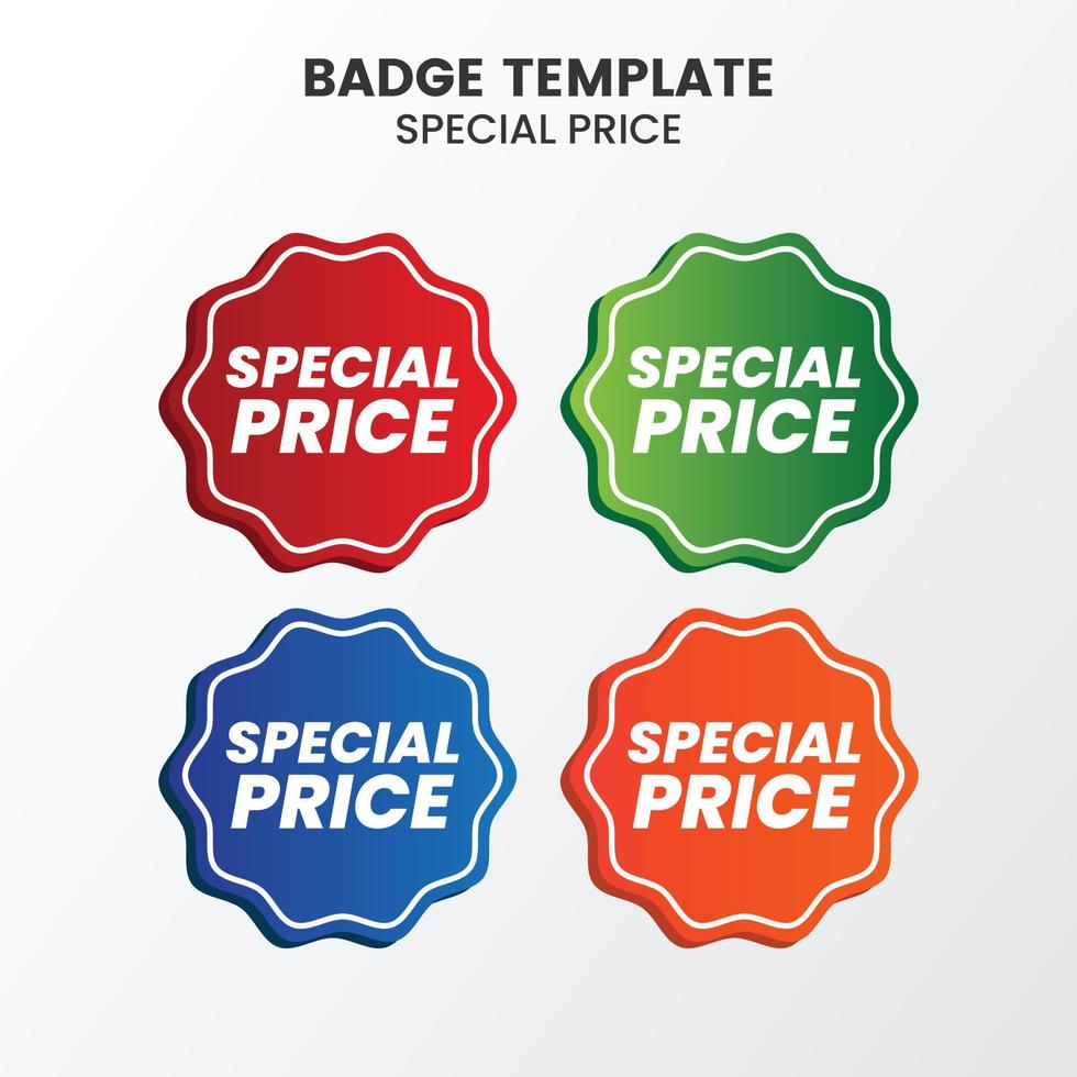 Flat sale badge template collection vector