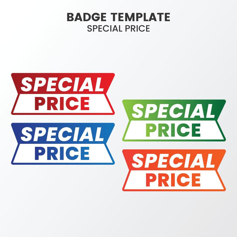 Flat sale badge template collection vector