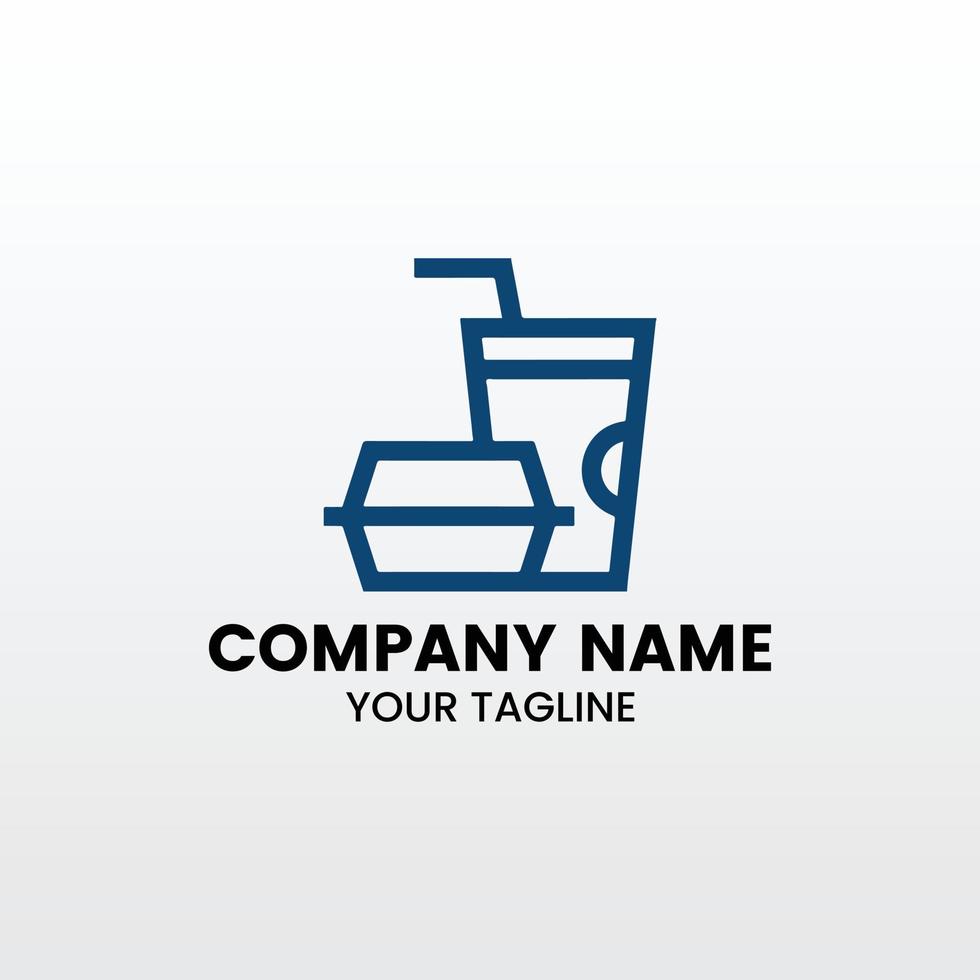 Minimalist inspiring food drink logo template vector