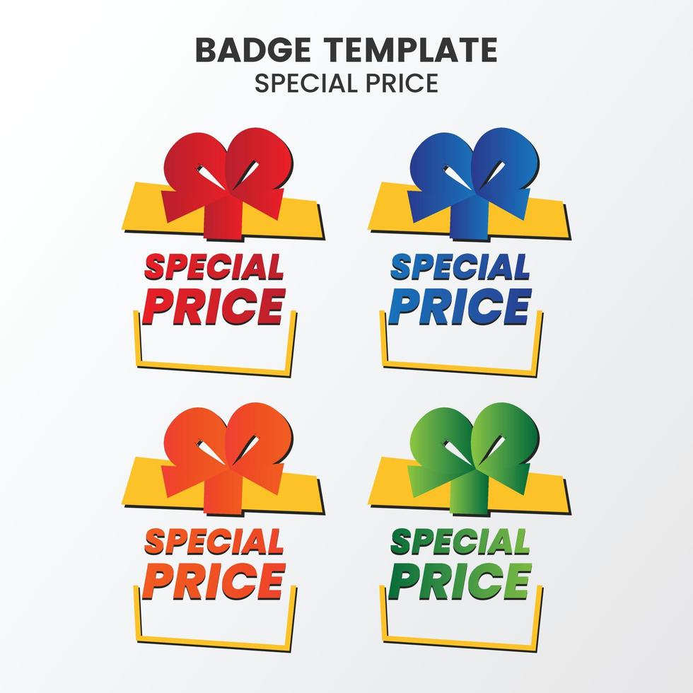 Flat sale badge template collection vector