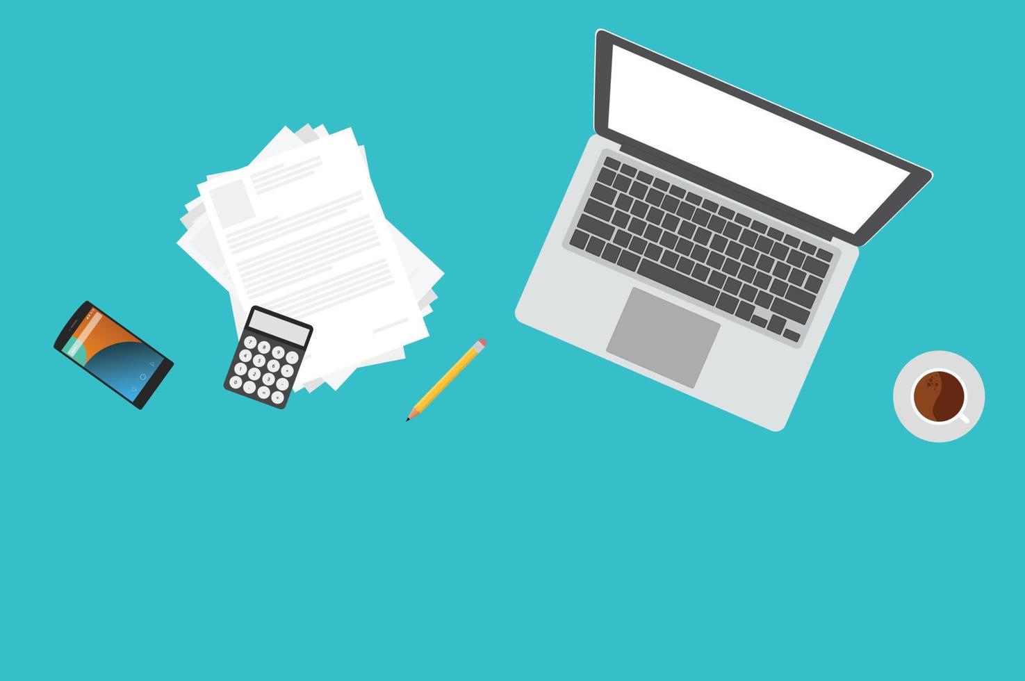 Businessman or freelance workspace vector
