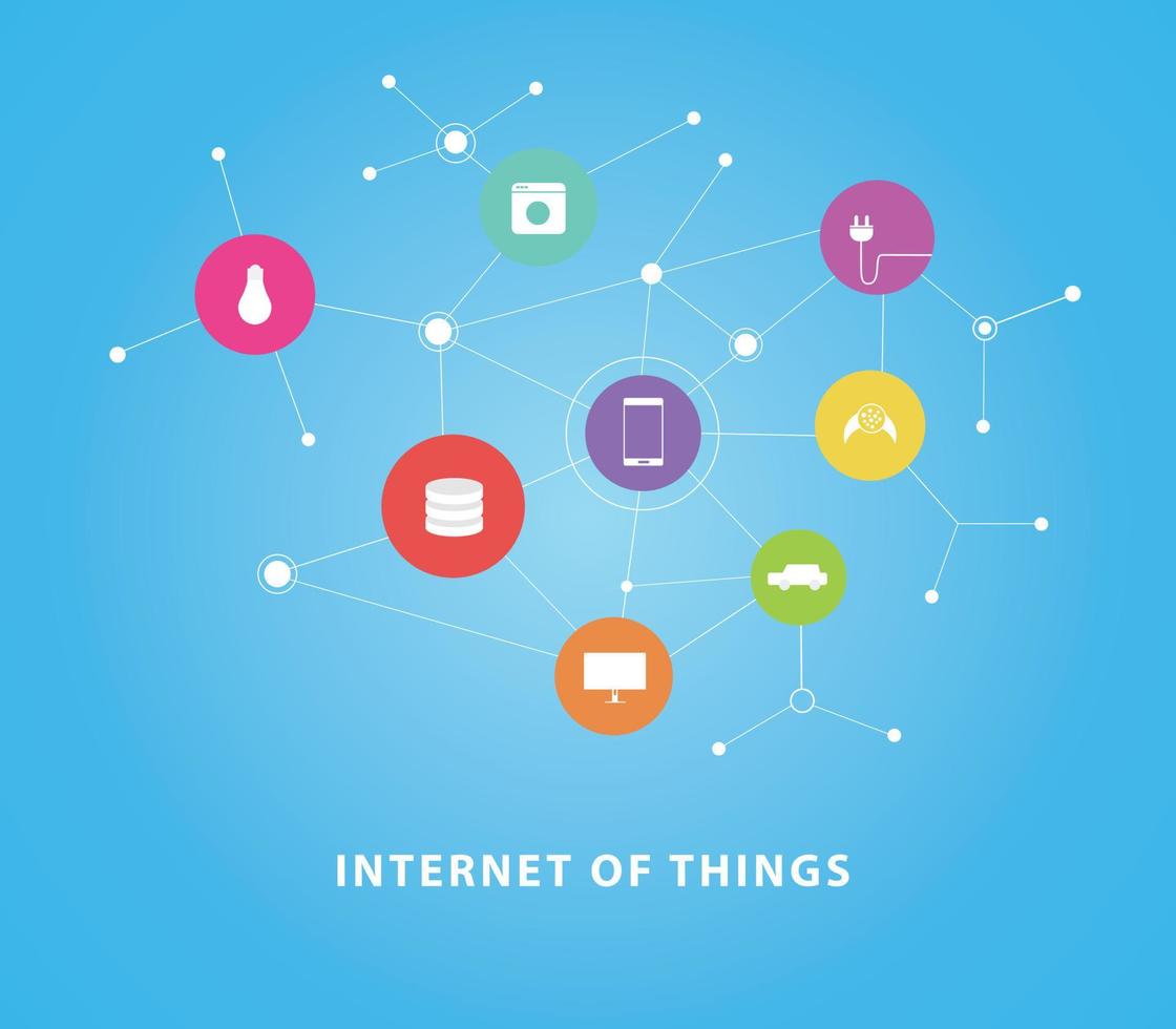 internet of things vector flat design concepts internet connecting all tools in home