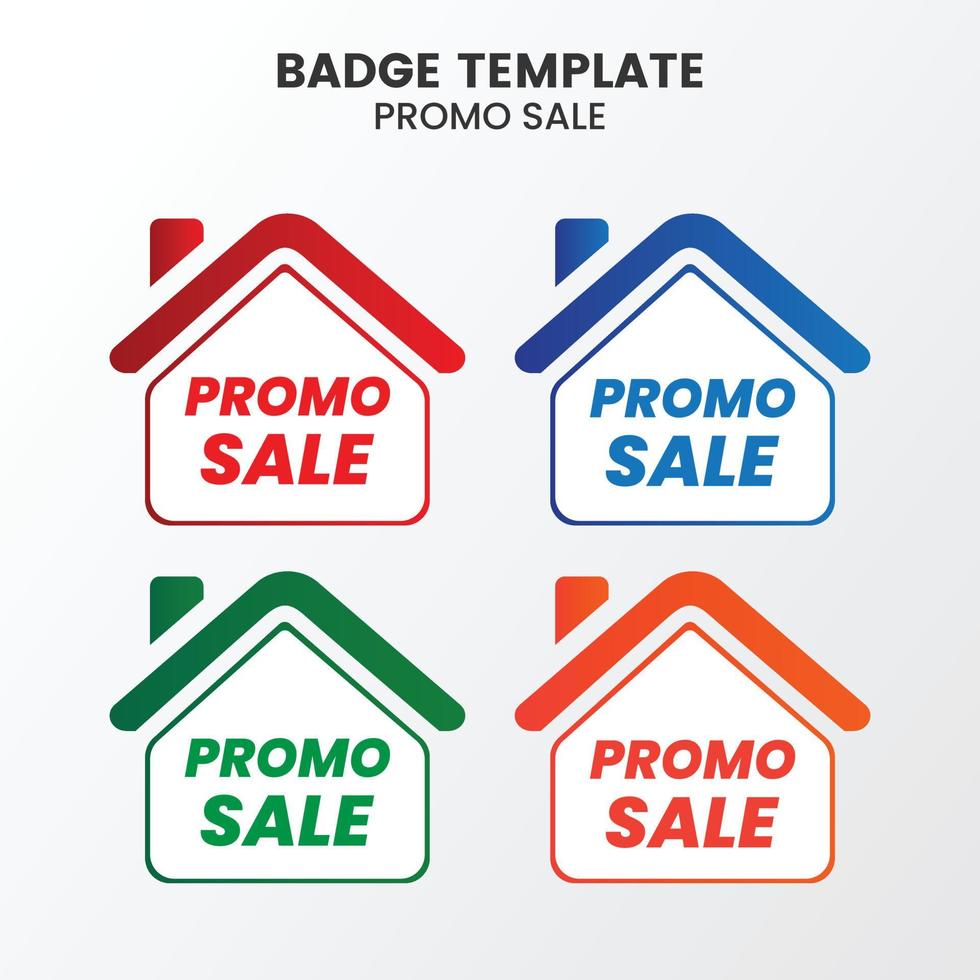 Flat sale badge template collection vector